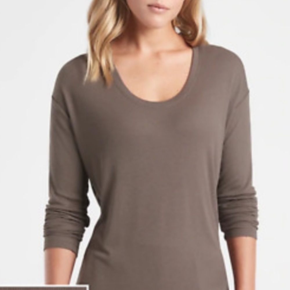 Athleta cloudlight Rib stratus top - coffee- size S